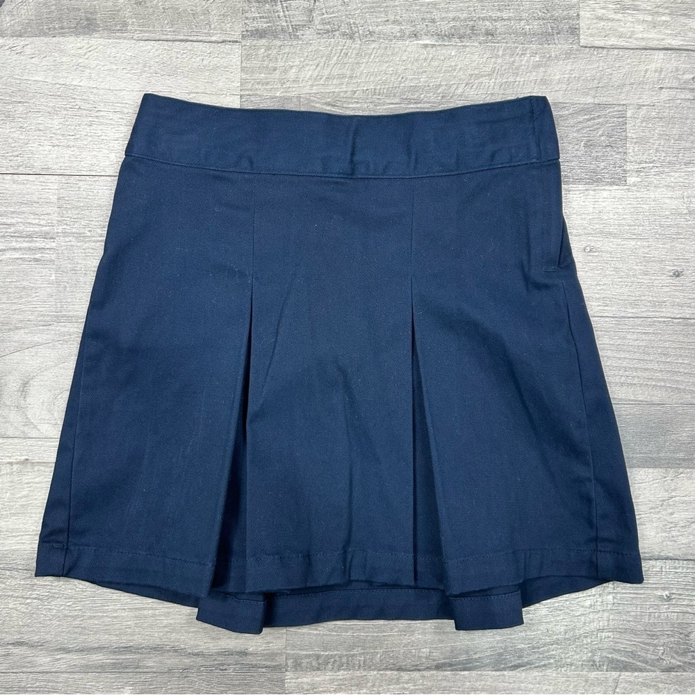 Cat & Jack Girls Blue Twill Uniform Skirt 5